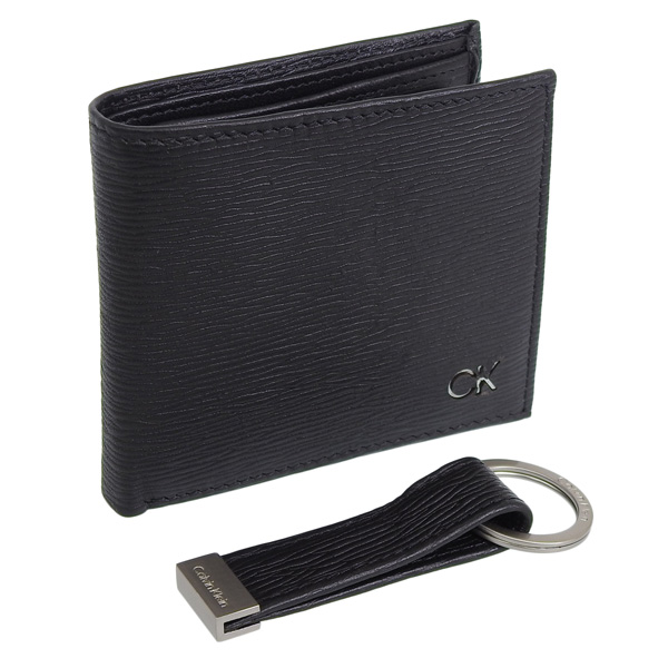 財布形二つ折り⭐️新品未使用⭐️カルバンクラインジーンズ 財布 \u0026 キーホルダーセットブラック