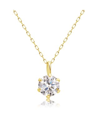 LARA Christie/ララクリスティー H&C ダイヤモンド 6本爪ネックレス 0.1ct プラチナ PT900 K18 /505781794