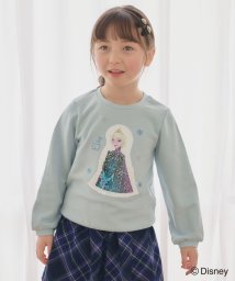 anyFAM（KIDS）(エニファム（キッズ）)/【Disney（ディズニー）】FROZEN / ミラクルスパンコール トレーナー/サックスブルー