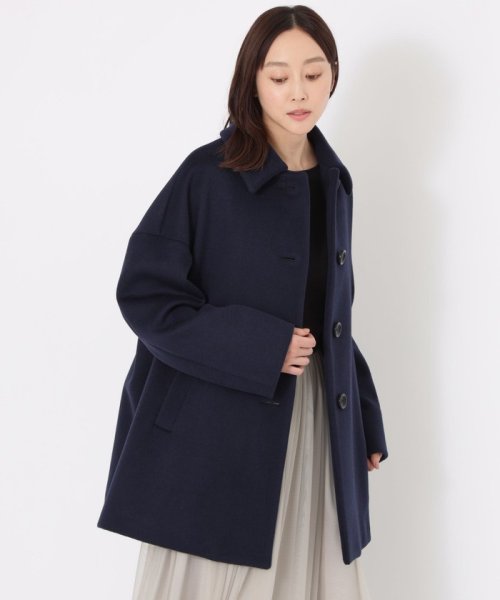 SANYO COAT(サンヨーコート)/エアージーロンラム ショートコート/ネイビー