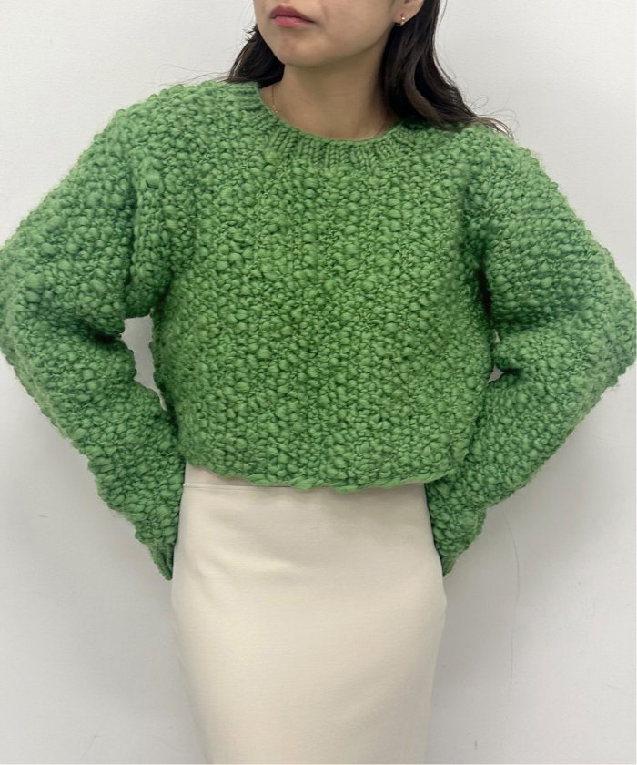 NEPAL HAND KNIT/ネパールハンドニット】別注クロップドニットプル