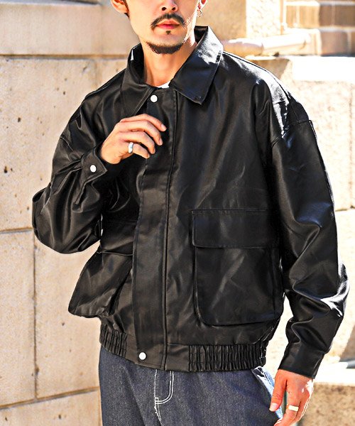 牛革ジャケット やぼったく 