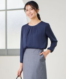 NIJYUSANKU（SMALL SIZE）(23区（小さいサイズ）)/【洗える】シルキーデシン ボールチェーン カットソー/ネイビー系