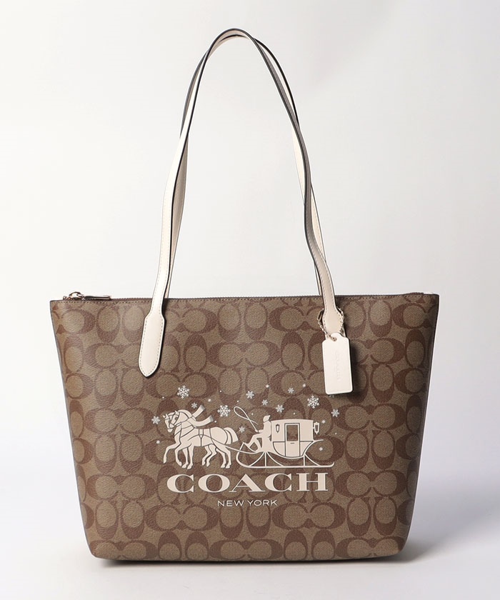 セール】COACH コーチ CN626 トートバッグ ジップトップ PVC