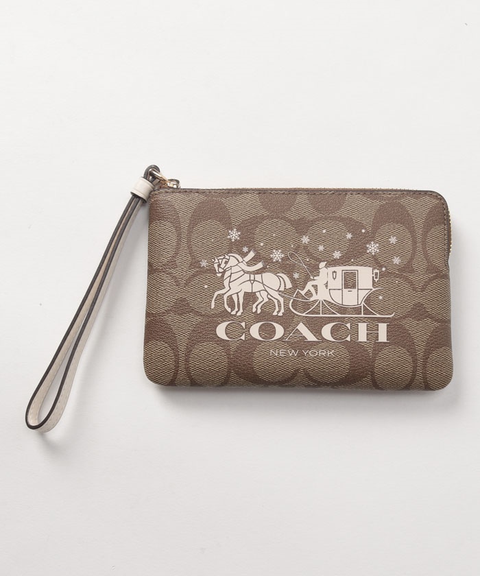 セール】COACH コーチ CN755 ポーチ コスメポーチ PVCシグネチャー ...