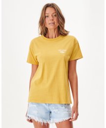 RIP CURL(リップカール)/FADEOUT ICON TEE 半袖Tシャツ/ゴールド