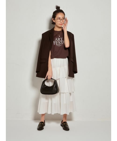 イレヘム後ろスリット入りティアードスカート(505784068)｜阪急百貨店  