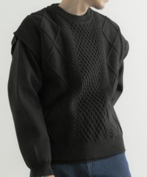 ITEMS URBANRESEARCH(アイテムズアーバンリサーチ（メンズ）)/ニットベスト×ロングスリーブニットレイヤードセット/BLK×BLK