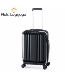 ASIA LUGGAGE(アジアラゲージ)/アジアラゲージ デカかるEdge スーツケース 37L/44L 拡張 機内持ち込み Sサイズ フロントオープン ストッパー 軽量 ALI－077－18FW/ブラック