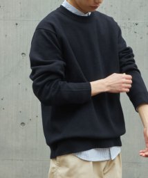 URBAN RESEARCH DOORS(アーバンリサーチドアーズ)/FORK&SPOON　ウールアセテートクルーネックニット/BLACK