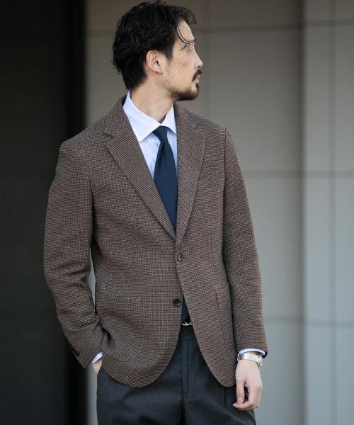 URBAN RESEARCH DOORS(アーバンリサーチドアーズ)/LIFE STYLE TAILOR　NOVALANツイードジャケット/BROWN