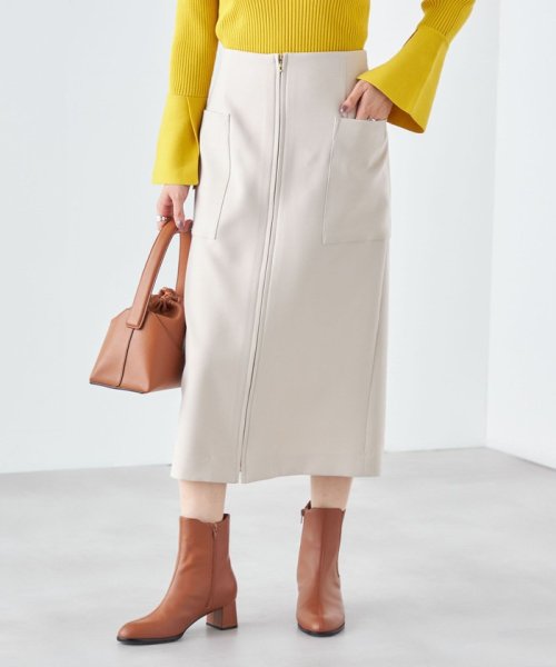 〈手洗い可能〉フロント ジップ サイド ポケット タイト スカート ◇ 