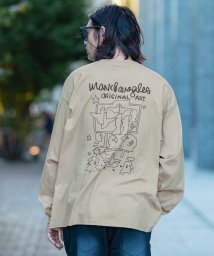 Mark Gonzales(Mark Gonzales)/MARK GONZALES ARTWORK COLLECTION(マーク ゴンザレス)バックプリントロングTシャツ/5type/4colors/ベージュ系2