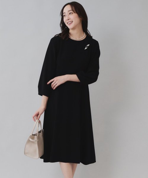 【セレモニー／セットアップ可能／洗える】TWC フィット＆フレアワンピース また TWC