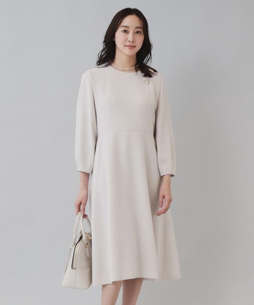 【セレモニー／セットアップ可能／洗える】TWC フィット＆フレアワンピース また TWC