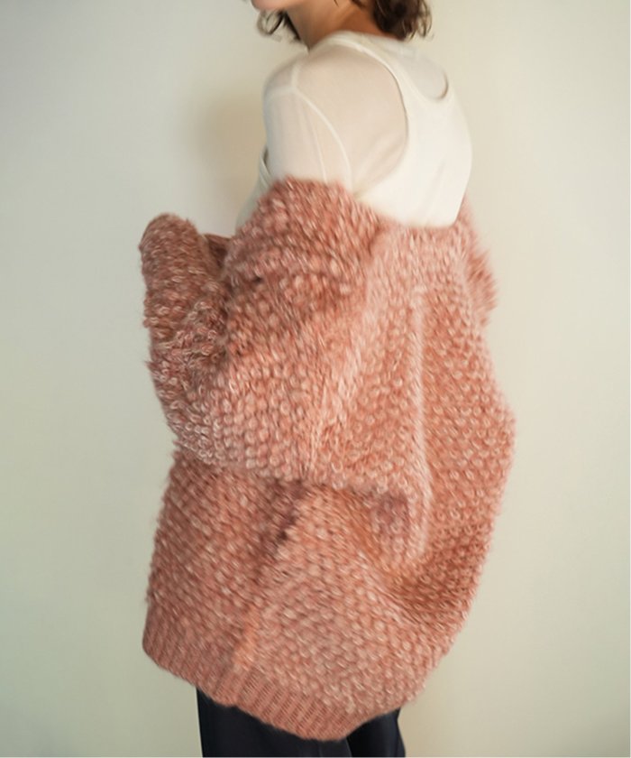 CLANE/クラネ】 MIX LOOP MOHAIR KNIT CARDIGAN:カーディガン