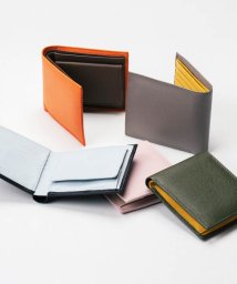 MURA(ムラ)/MURA 牛革 ツートンカラー 隠しポケット付 スリム 二つ折り財布/ブラック