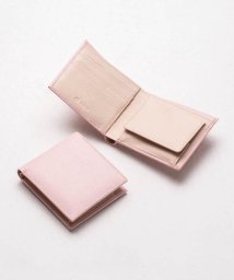 MURA(ムラ)/MURA 牛革 ツートンカラー 隠しポケット付 スリム 二つ折り財布/ピンク