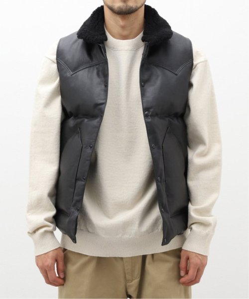 JOURNAL STANDARD(ジャーナルスタンダード)/【Rocky Mountain Featherbed】LEATHER CHRISTY VEST/ブラック