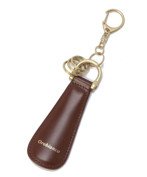 Orobianco（Smoking tool）(オロビアンコ（喫煙具・メタル革小物）)/SHOE HORN KEYRING/BROWN