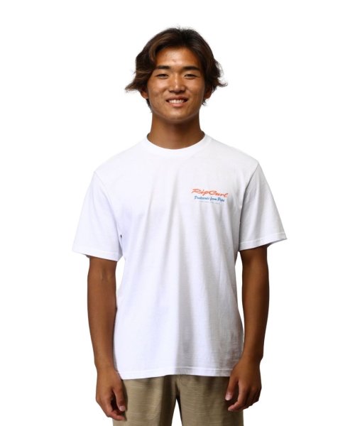 RIP CURL(リップカール)/POSTCARDS 2ND REEF TEE 半袖Tシャツ/ホワイト