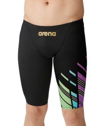 arena (アリーナ)/【WA承認】アクアアドバンスド スパッツ（ハーフレッグ）/ブラック×ピンク