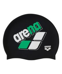 arena (アリーナ)/シリコーンキャップ/ブラック×グリーン
