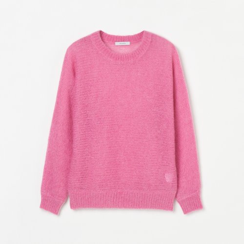 HELIOPOLE(エリオポール)/MOHAIR CREW NECK KNIT/ピンク