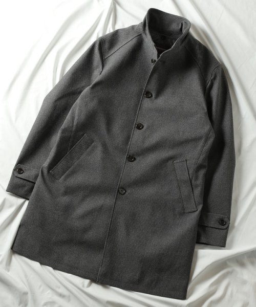 スタンドカラーコート 