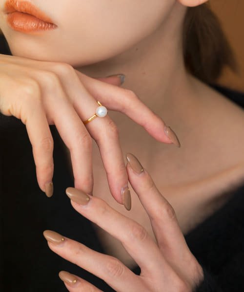 URBAN RESEARCH ROSSO(URBAN　RESEARCH　ROSSO)/Favorible　Flowing Pearl Ring/GOLD