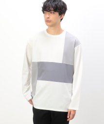 COMME CA ISM MENS/パッチワーク クルーネック ロングスリーブ Ｔシャツ/505783481