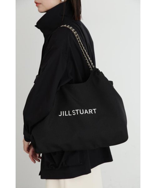 JILL STUART(ジル スチュアート)/チェーンロゴトートバッグ/ブラック