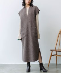 mili an deni/フェイクリングリバーシブルキーネックワンピース/505792049