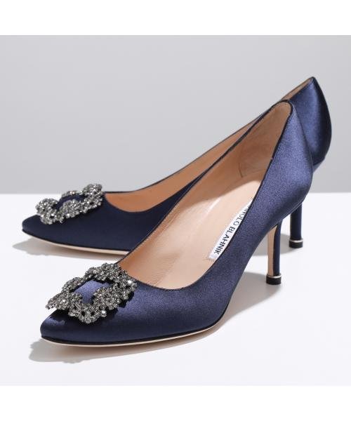 MANOLO BLAHNIK パンプス HANGISI FMC SATIN 070 MANOLO BLAHNIK パンプス HANGISI FMC SATIN ポインテッドトゥ