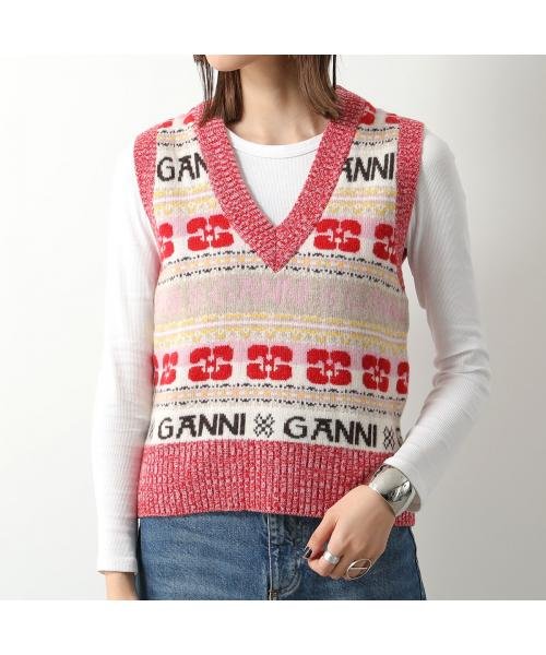 GANNI(ガニー)/GANNI ニットベスト Logo Wool Mix Vest K1902 2616/その他