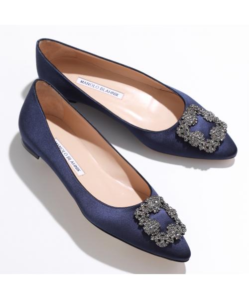 セール】MANOLO BLAHNIK パンプス HANGISIFLAT FMC SATIN 010 ...