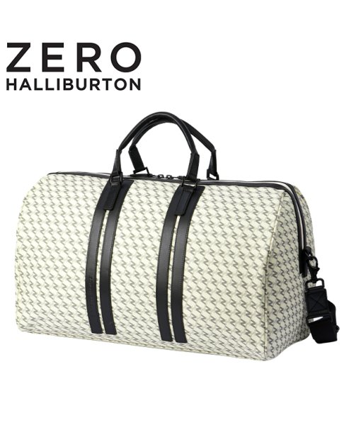 ZEROHALLIBURTON(ゼロハリバートン)/ゼロハリバートン ゴルフ モノグラム ボストンバッグ ロッカーサイズ PVC 本革 大容量 ZERO HALLIBURTON GOLF Monogram 825/アイボリー