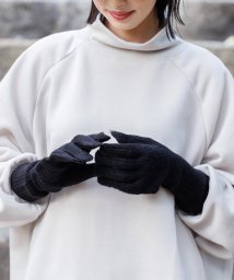 mili an deni(ミリアンデニ)/カラーニット手袋/ブラック