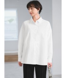 STYLE DELI(スタイルデリ)/ハリ感テントラインシャツ/ホワイト