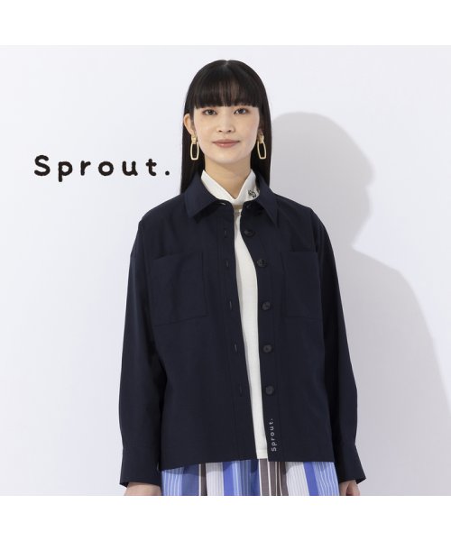 Liliane Burty(リリアンビューティ)/【Sprout.】ツイルステンカラージャケット［セットアップ可］/ダークブルー