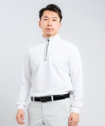 LANVIN SPORT(ランバン スポール)/ハーフジップ長袖シャツ【吸汗速乾/蓄熱保温/ECO/】/ホワイト