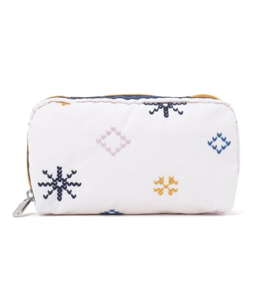 LeSportsac(LeSportsac)/RECTANGULAR COSMETICフェアアイルアイボリーエンブロイダリー/ホワイト