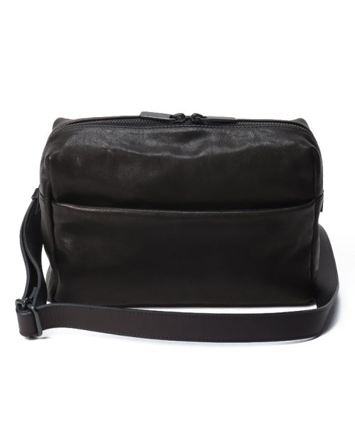 PATRICK STEPHAN(パトリックステファン)/Leather shoulder bag 'tofu'/ブラック