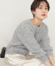 N Natural Beauty Basic(エヌナチュラルビューティベーシック)/フェザークルーネックニット/グレー