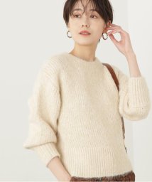 N Natural Beauty Basic(エヌナチュラルビューティベーシック)/フェザークルーネックニット/クリーム