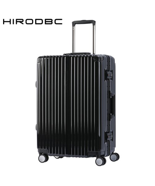 HIRODBC(ヒロディービーシー)/スーツケース Mサイズ 60L 中型 軽量 丈夫 アルミフレーム シルバー DBCラゲージ HIRODBC ADL－G24/ブラック