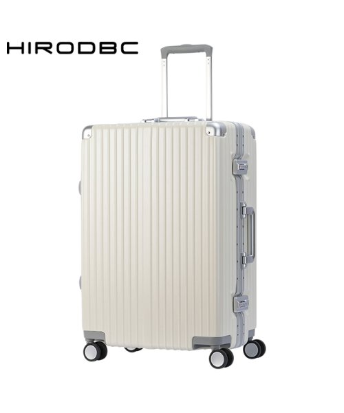 スーツケース Mサイズ 60L 中型 軽量 丈夫 アルミフレーム シルバー DBCラゲージ HIRODBC ADL－G24 軽量 ｜約