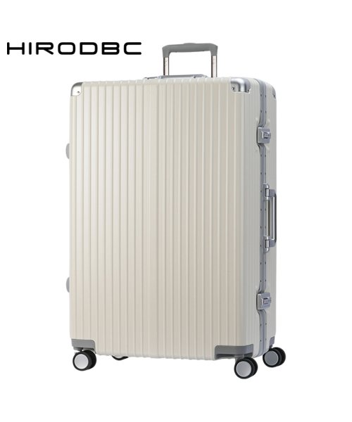 HIRODBC(ヒロディービーシー)/スーツケース Lサイズ LL 90L 受託無料 158cm以内 大型 大容量 軽量 丈夫 アルミフレーム シルバー DBCラゲージ HIRODBC ADL－G2/クリーム