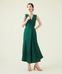 Sybilla(シビラ)/【SYBILLA DRESS】イントレチャートリネンドレス/グリーン