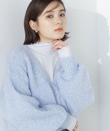 NATURAL BEAUTY BASIC(ナチュラルビューティーベーシック)/＜シアースキンカットソーシリーズ＞ハイネック/ブルー